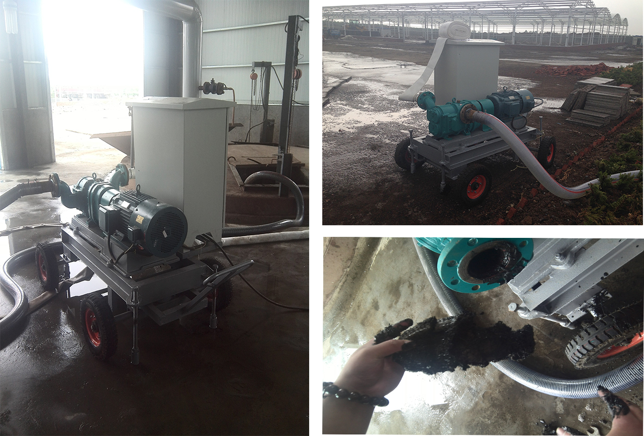 高粘度糞便混合物使用羅德手推式移動(dòng)泵車輸送 高粘度糞便混合物使用羅德手推式移動(dòng)泵車輸送